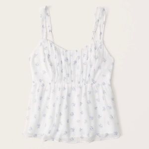 *NWOT* ♡ Abercrombie & Fitch White Ruched Cami​